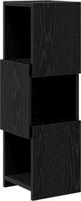vidaXL Γωνιακό Ντουλάπι Μαύρη Οξυά 25,5x25x80εκ Επεξεργασμένο ξύλο