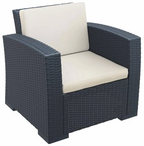 Μαξιλάρι Καθίσματος Monaco White 53-0170 58X58X7cm Siesta Πολυέστερ