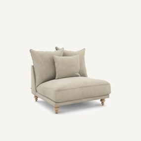 Πολυθρόνα χωρίς μπράτσα από λινό βελούδο, LAZARE