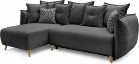Corner Sofa-Bed Puffy - Anthracite Anthracite