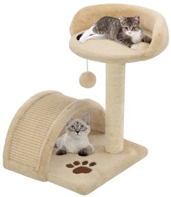 vidaXL Γατόδεντρο Μπεζ και Καφέ 40 εκ. με Στύλο Ξυσίματος από Σιζάλ