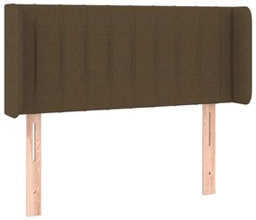 vidaXL Κεφαλάρι με Πτερύγια Σκούρο Καφέ 93x16x78/88 εκ. Υφασμάτινο