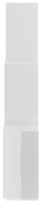 Ραφιέρα Τοίχου με Κύβους Γυαλιστ. Λευκό 78x15x93 εκ Μοριοσανίδα - Λευκό