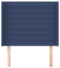 Κεφαλάρι με Πτερύγια Μπλε 83x16x118/128 εκ. Υφασμάτινο 3119700