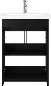 vidaXL Σετ Επίπλων Μπάνιου Μαύρη Δρυς 81 x 40 x 84,5 εκ