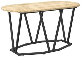 vidaXL τραπεζάκι σαλονιού  από δρυς Sonoma 80x40x40,5 cm από ξύλο και μέταλλο