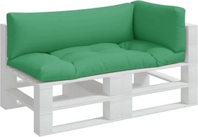 vidaXL Μαξιλάρια Παλέτας 3 τεμ. Πράσινα Υφασμάτινα