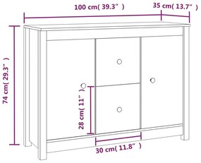 ΝΤΟΥΛΑΠΙ 100 X 35 X 74 ΕΚ. ΑΠΟ ΜΑΣΙΦ ΞΥΛΟ ΠΕΥΚΟΥ 814564