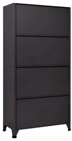 vidaXL Φοριαμός Ανθρακί και Λευκός 90 x 45 x 180 εκ. Ατσάλινος