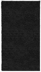 vidaXL Χαλί Shaggy με Ψηλό Πέλος Μοντέρνο Μαύρο 60 x 110 εκ.