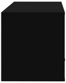 Παπουτσοθήκη Επιτοίχια Μαύρη 70x35x38 εκ. Επεξεργασμένο Ξύλο - Μαύρο