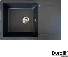 Duralit KN105 - Νεροχύτης Κουζίνας Συνθετικός 79x50 - 420. Graphite