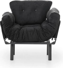 Πολυθρόνα Nitta - Χρώμα Μαύρο - 95x70x85εκ