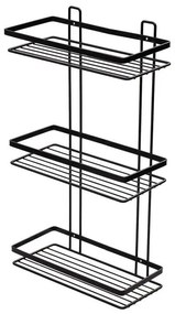 ESTIA ΕΤΑΖΕΡΑ ELEGANT ΜΕΤΑΛΛΙΚΗ ΙΣΙΑ 3 ΘΕΣΕΩΝ 46x25x12.5cm ΜΑΥΡΗ
