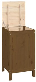 vidaXL Καλάθι Ρούχων Καφέ μελί 44x44x76 εκ από Μασίφ Ξύλο Πεύκου