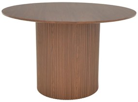 Τραπέζι Karulo pakoworld mdf σε καρυδί απόχρωση Φ120x76εκ