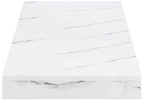 vidaXL Ράφι Τοίχου Λευκό Μάρμαρο 50 x 23 x 4 εκ. Επεξεργασμένο ξύλο