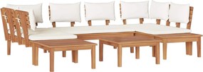 vidaXL Σετ Καναπέ Κήπου 4 pcs Καφέ και Κρέμα
