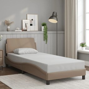 Πλαίσιο Κρεβατιού με Κεφαλάρι Καπουτσίνο 90x190 εκ. Συνθ. Δέρμα