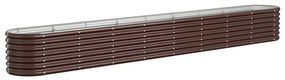 vidaXL Ζαρντινιέρα Καφέ 332x40x36 εκ. Γαλβανισμένος χάλυβας
