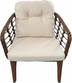 Σετ Κήπου Καφέ / Κρεμ FRIBOR 120x56x78