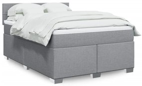 vidaXL Κρεβάτι Boxspring με Στρώμα Αν. Πράσινο 160x200εκ Υφασμάτινο