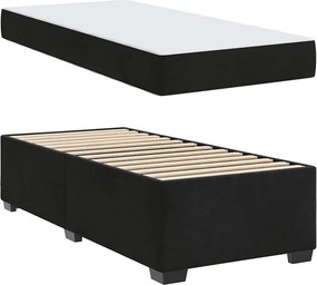 vidaXL Σκελετός Κρεβατιού με στρώμα Μαύρο 90 x 200 cm ύφασμα