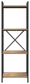 vidaXL Βιβλιοθήκη artisan δρυς 40 x 30 x 118 εκ Ξύλο και Χάλυβας