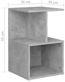 vidaXL Βοηθητικό Ντουλάπι Γκρι Σκυρ. 35 x 35 x 55 εκ. από Επεξ. Ξύλο