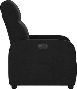 vidaXL Πολυθρόνα Ανακλινόμενη Ηλεκτρική Μαύρη Υφασμάτινη