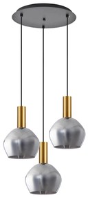 Φωτιστικό Οροφής Τρίφωτο Homelighting 77-8585 Gold/White