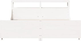 vidaXL Σκελετός Κρεβ. Χωρίς Στρώμα Λευκό 180x200 εκ Μασίφ Πεύκο