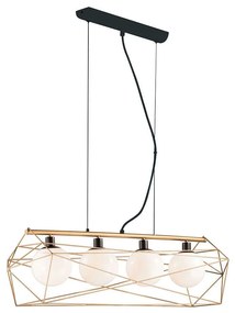 Φωτιστικό Οροφής - Ράγα I-Abraxas-S4 Oro Black-Gold Luce Ambiente Design Μέταλλο