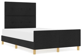vidaXL Κρεβάτι Μαύρο 120x200 εκ. Ύφασμα