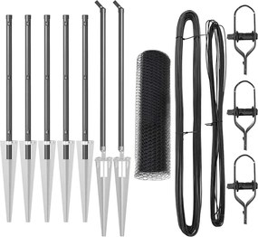 vidaXL Στύλος Περιφράξεων Γκρι 10 x 0,8 μ (25 mm διχτύ)