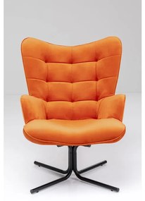 Πολυθρόνα Oscar Περιστρεφόμενη Πορτοκαλί 82x73x95εκ - Πορτοκαλί