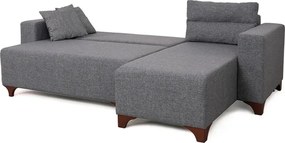 Corner Sofa-Bed Tloft Mini - Grey Grey