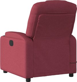 vidaXL Πολυθρόνα Μασάζ Ανακλινόμενη Μπορντό Υφασμάτινη