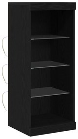 vidaXL Μπουφές με LED Φώτα Μαύρη Δρυς 41x37x100 εκ