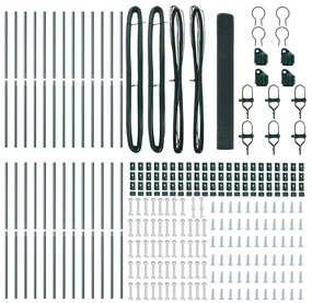 vidaXL Στύλος Περιφράξεων Πράσινο 50 x 1,2 μ (25 x 25 χιλιοστά πλέγμα)