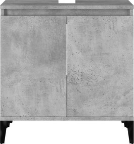 vidaXL Ντουλάπι Νιπτήρα Γκρι Σκυρ. 58x33x60 εκ. Επεξεργασμένο Ξύλο