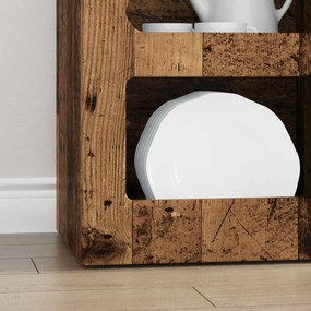 vidaXL Πλαϊνό γραφείο ELST Παλιό ξύλο 40 x 35 x 100,5 εκ
