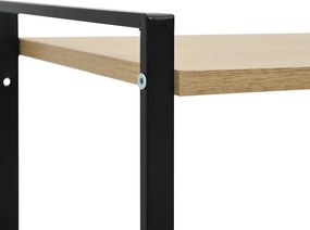 vidaXL Βιβλιοθήκη 2 Επιπέδων Μαύρο/Δρυς 52x28x59εκ. Επεξεργασμένο Ξύλο