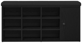 vidaXL Παγκάκι Αποθήκευσης Μαύρο Δρυς 100x30x48 εκ. Κατασκευασμένο ξύλο