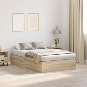vidaXL Κρεβάτι Αποθήκης Σονομά Οξιά 120x200 cm