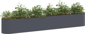 vidaXL Υψωμένο Κρεβάτι Κήπου Ανθρακί 280 x 40 x 40 εκ.
