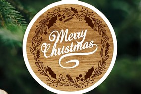 Σετ των 3 Intra απο ξύλο plywood 3mm-4mm πάχος - Διακοσμητικό στολίδι Χριστουγεννιάτικου Δέντρου Δίασταση 5x3 cm INTRAFABR-109585064