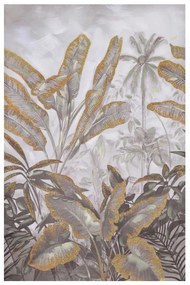 Πίνακας Σε Καμβά Kantar 1 022858 80x120xH3cm Grey-Gold Κάθετοι Ξύλο,Καμβάς