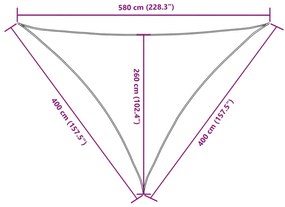 ΠΑΝΙ ΣΚΙΑΣΗΣ ΤΡΙΓΩΝΟ ΜΑΥΡΟ 4 X 4 X 5,8 Μ. ΑΠΟ ΎΦΑΣΜΑ OXFORD 135782