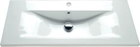Drop Roma 100x39 White Gloss - Πάγκος με Νιπτήρα &amp; Κρυφοντουλαπο